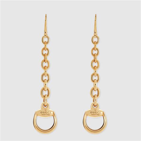 gucci horsebit earrings gold.